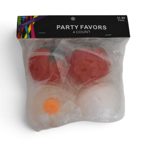 Squishy Tomato and Eggs Party Favors - 4 Count