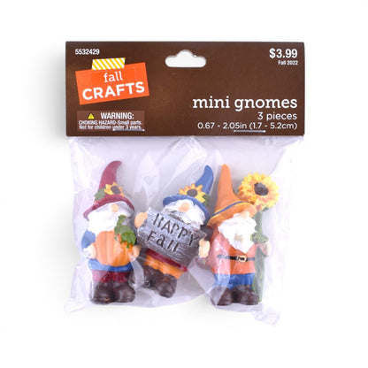 Fall Harvest Mini Gnomes, Set of 3