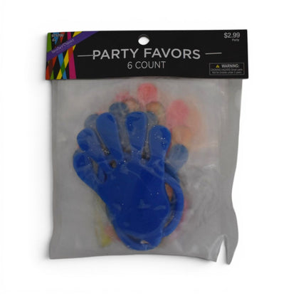 Big Sticky Hand Party Favors, 6 Count