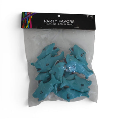 Blue Shark Party Favors, 10 Count