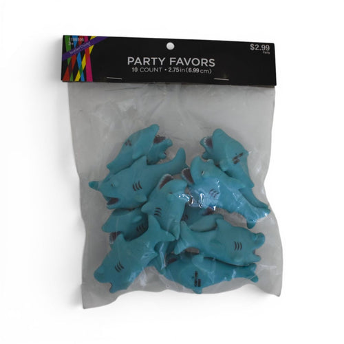 Blue Shark Party Favors, 10 Count