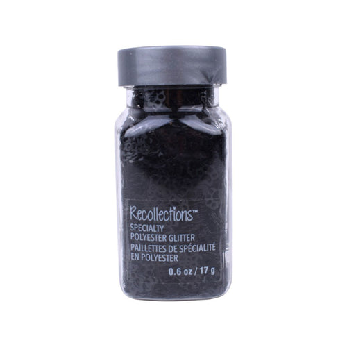 Black Paw Print Specialty Polyester Glitter, 0.6 oz