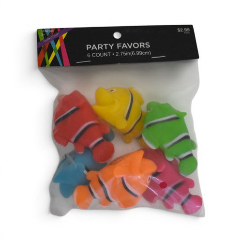 Colorful Fish Party Favors, 6 Count