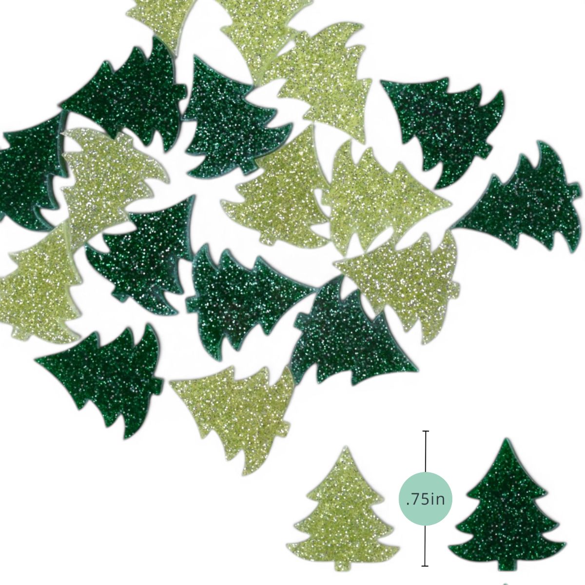 Acrylic Christmas Trees, 20 Pieces