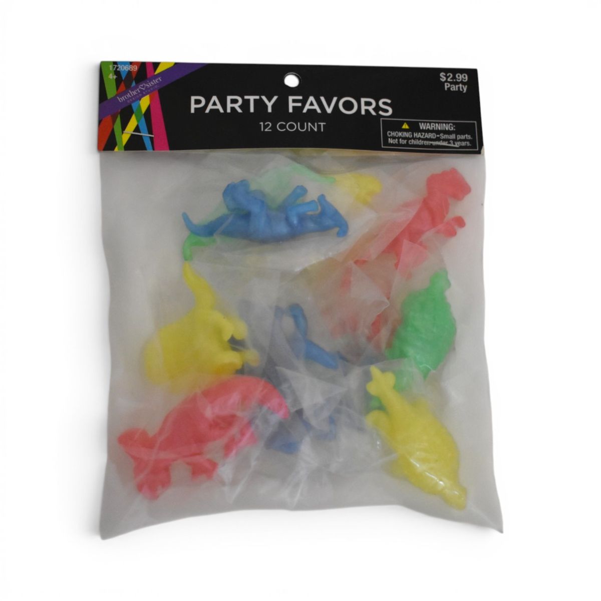 Squishy Miniature Dinosaur Party Favors, 12 Count