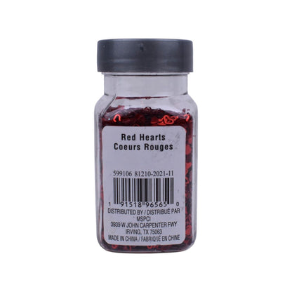 Red Hearts Specialty Glitter Sequins, 1 oz