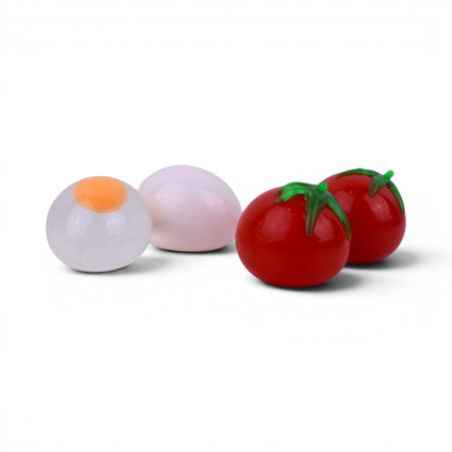Squishy Tomato and Eggs Party Favors - 4 Count