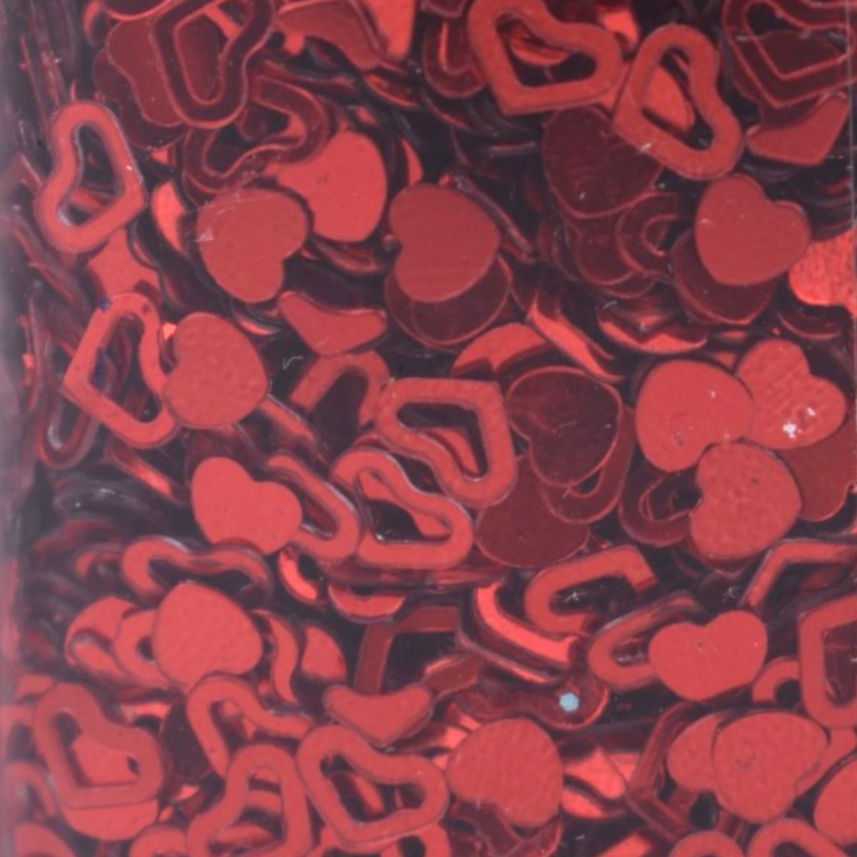 Red Hearts Specialty Glitter Sequins, 1 oz