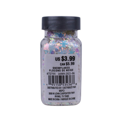 Christmas Specialty Glitter, Multi-Color Snowflake