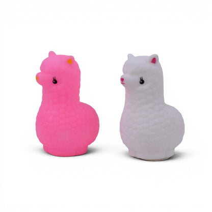 Pink and White Llama Party Favors, 5 Count