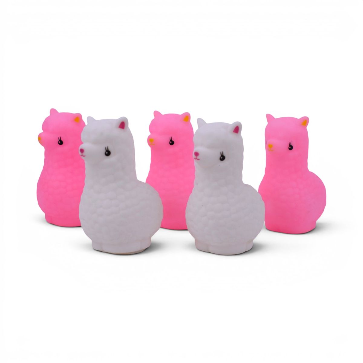 Pink and White Llama Party Favors, 5 Count