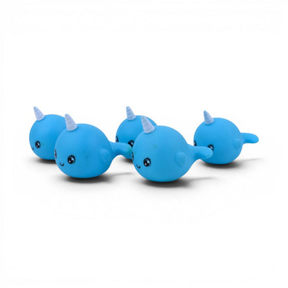 Blue Narwhal Party Favors, 5 Count