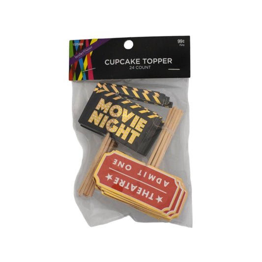 Movie Night Cupcake Topper, 24 Count