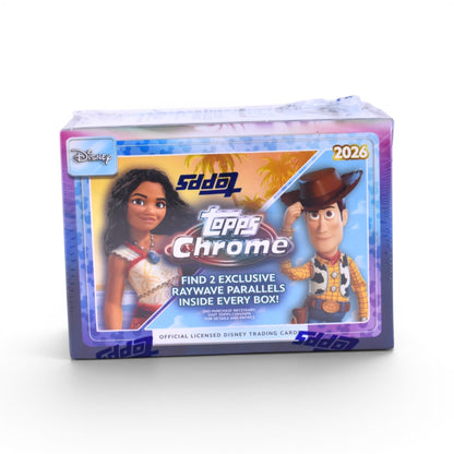 2026 Topps Chrome Disney Trading Cards Sealed Blaster Box
