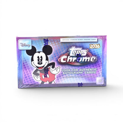 2026 Topps Chrome Disney Trading Cards Sealed Hobby Box
