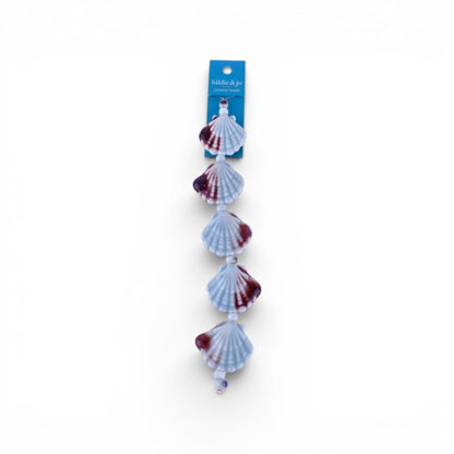 Ceramic Seashell Beads, 5 pc
