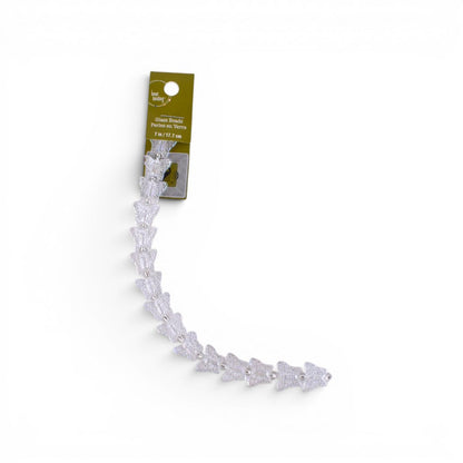 Clear Glass Butterfly Beads, 15 pcs