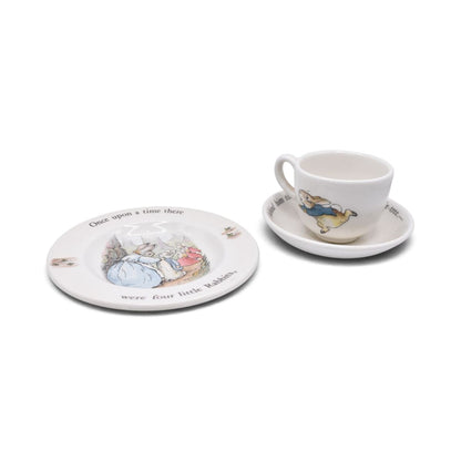 Wedgwood Peter Rabbit Child's Tea Set, Cup and Two Saucers