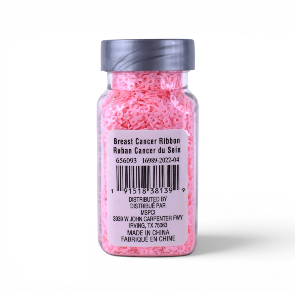 Pink Breast Cancer Ribbon Specialty Polyester Glitter, 1.06oz