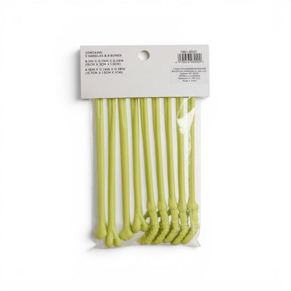 Zombie Bone Stir Sticks, Green, 9 Piece Set