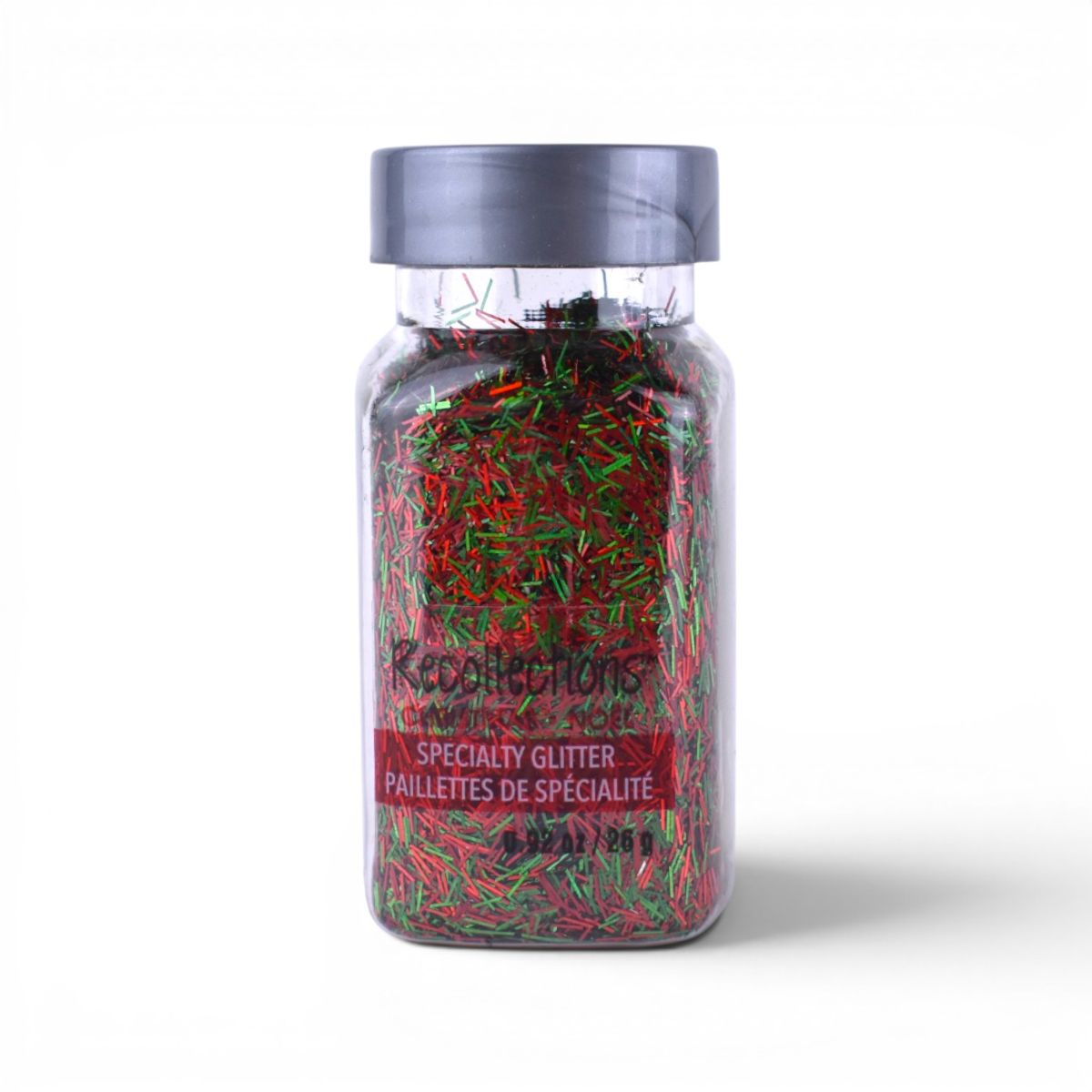 Red and Green Tinsel Glitter, 0.92oz
