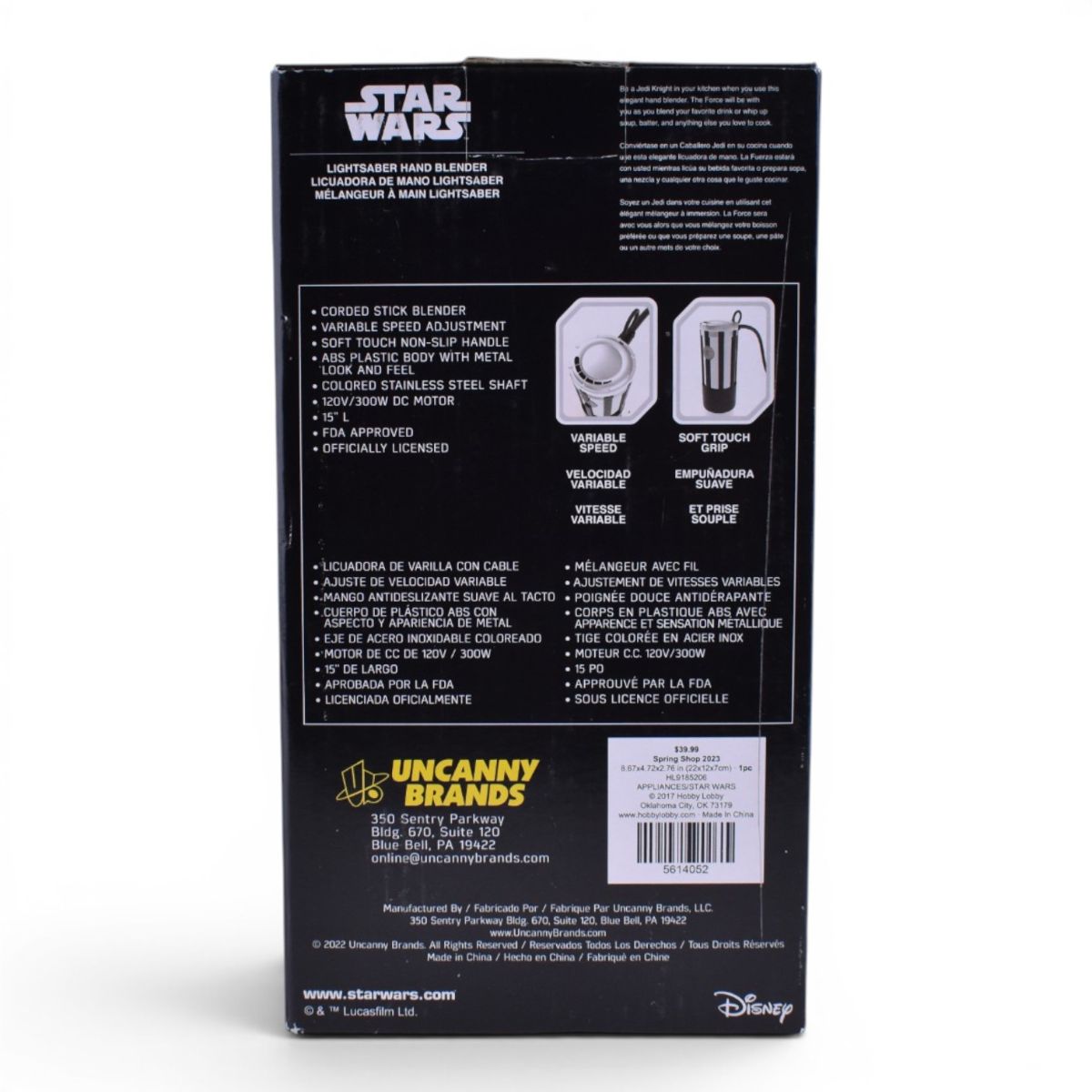 Disney Star Wars Lightsaber Hand Blender in Blue
