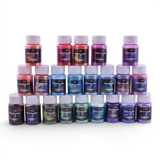 Metallic Pearl Pigment Powder, Set of 22