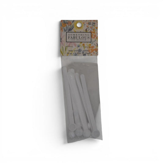 White Mini Scoops, 10 Piece Set
