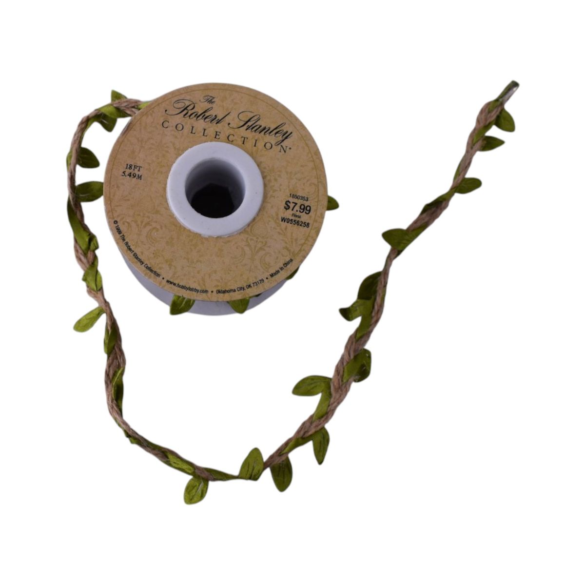 Green Leaf Decorative Floral Garland Tape, 18 Feet