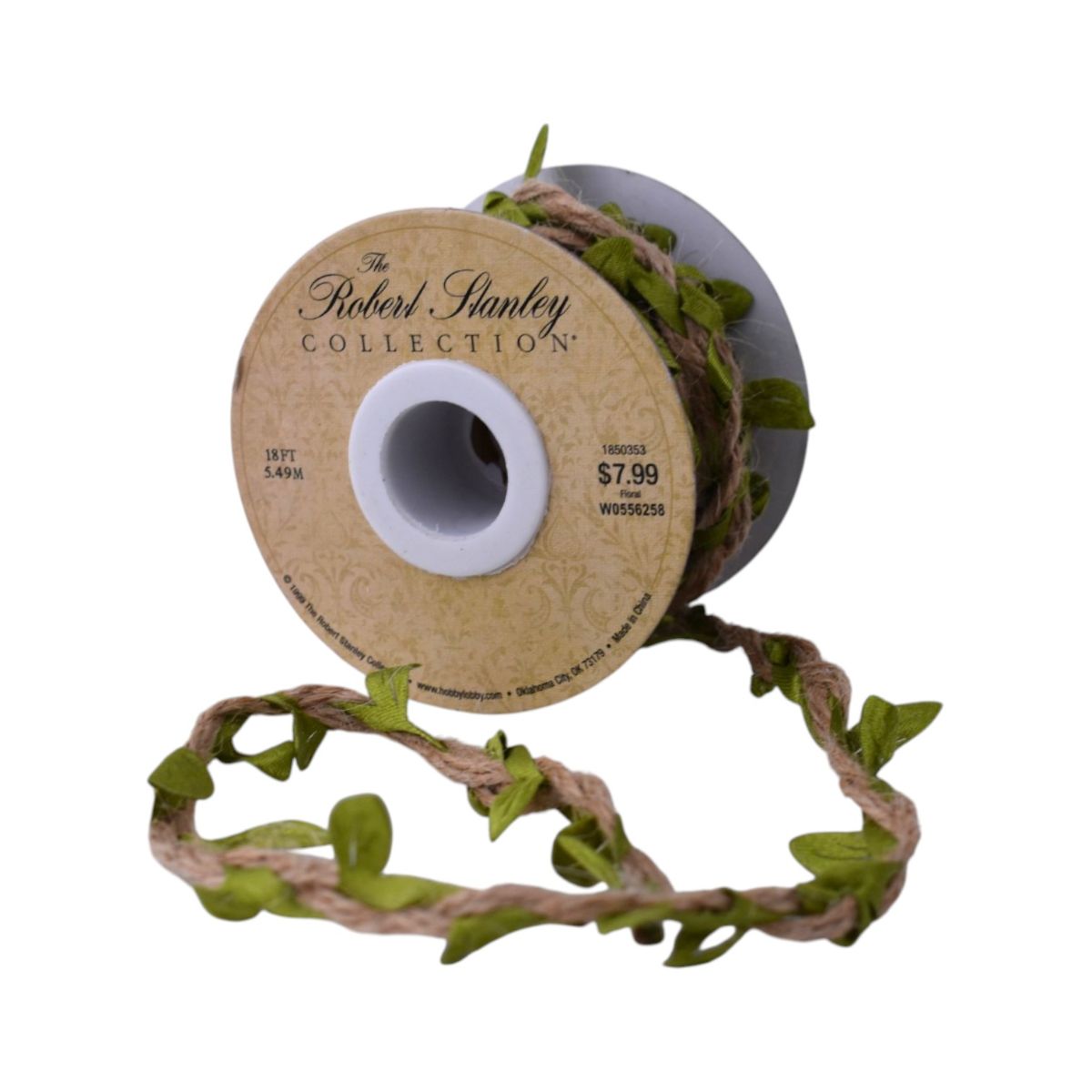 Green Leaf Decorative Floral Garland Tape, 18 Feet
