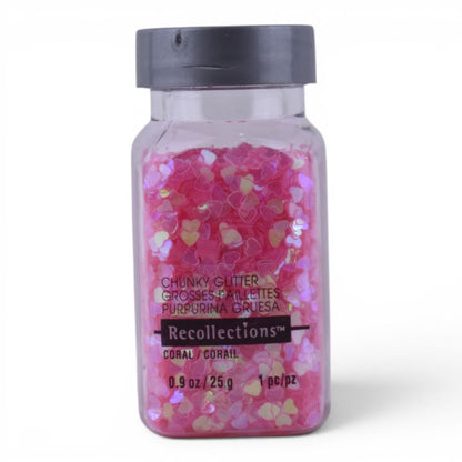Chunky Glitter Heart Sequins, 0.9 oz