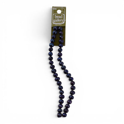 Dark Purple Round Beads, 12 Inch Strand
