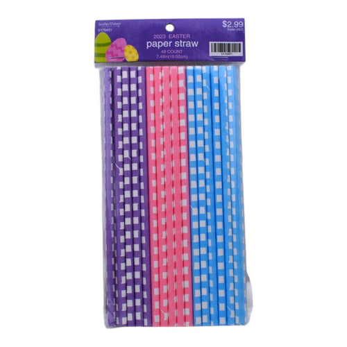Easter Paper Straws, 48 Count