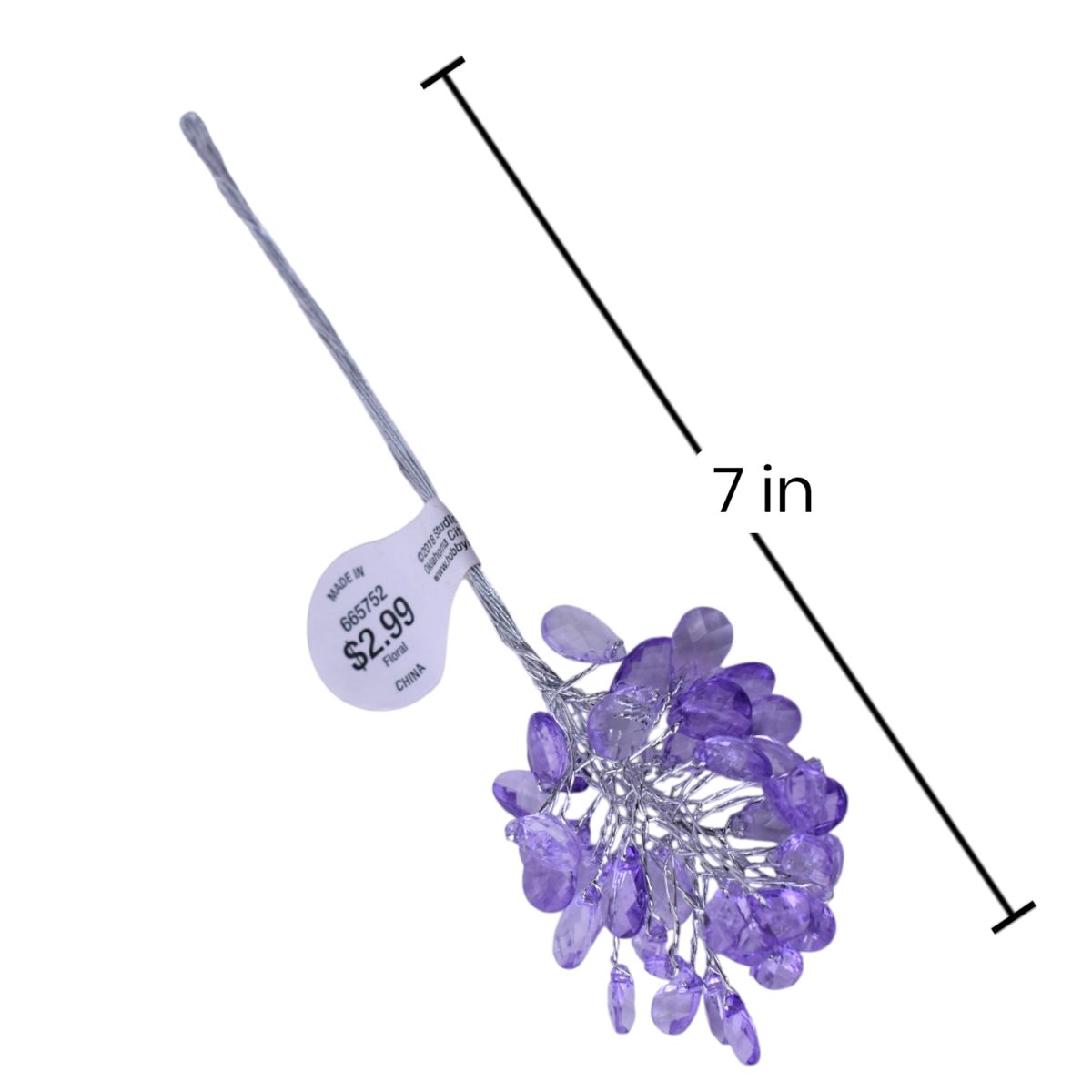 Purple Faceted Bead Picks - Set of 8