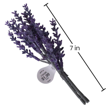 Purple Wax Lavender Bunch, 7 inches