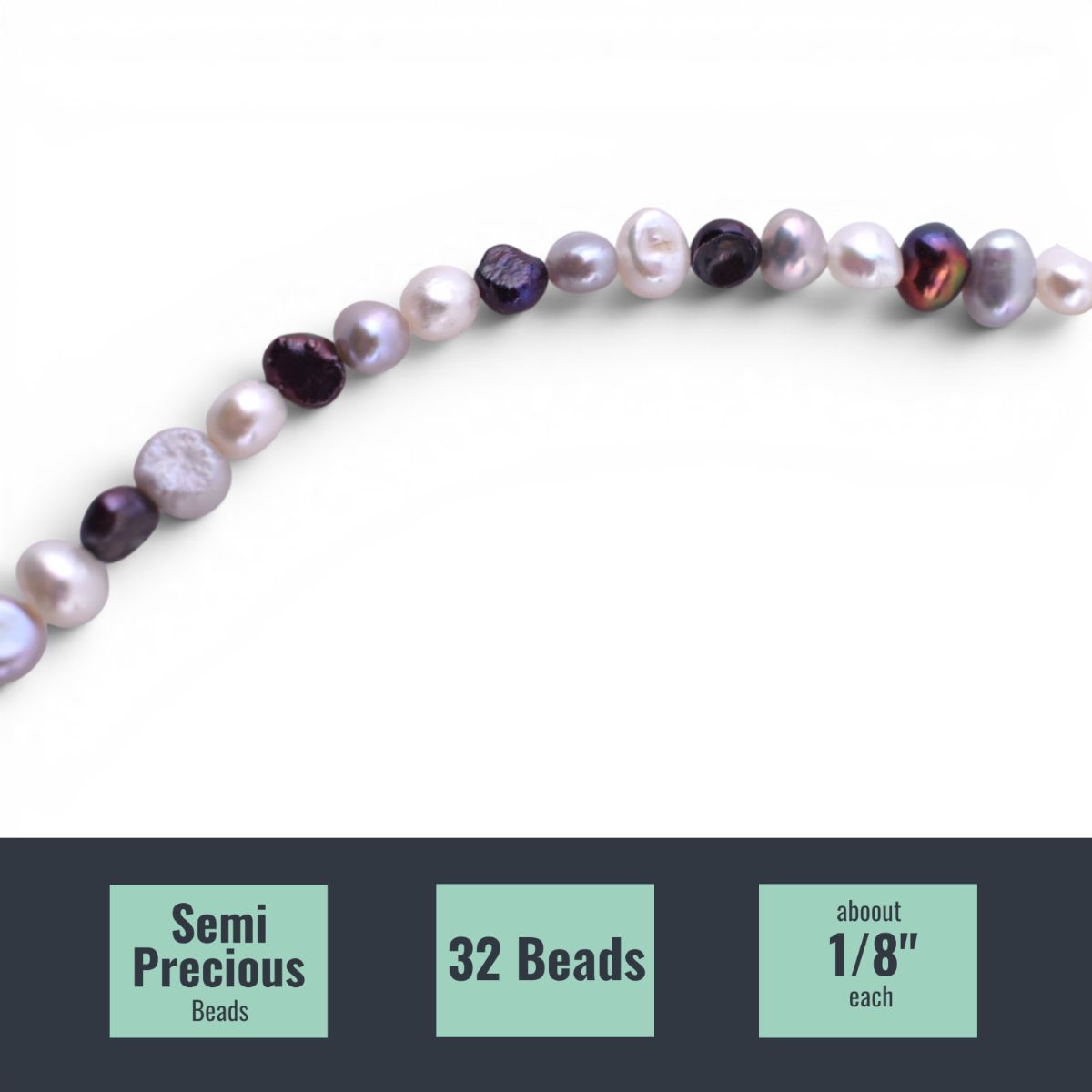 Bead Landing Semi Precious Pearl Beads 6mm, 7 Inch Strand