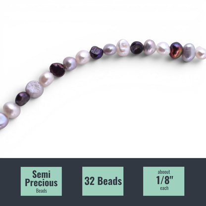 Bead Landing Semi Precious Pearl Beads 6mm, 7 Inch Strand