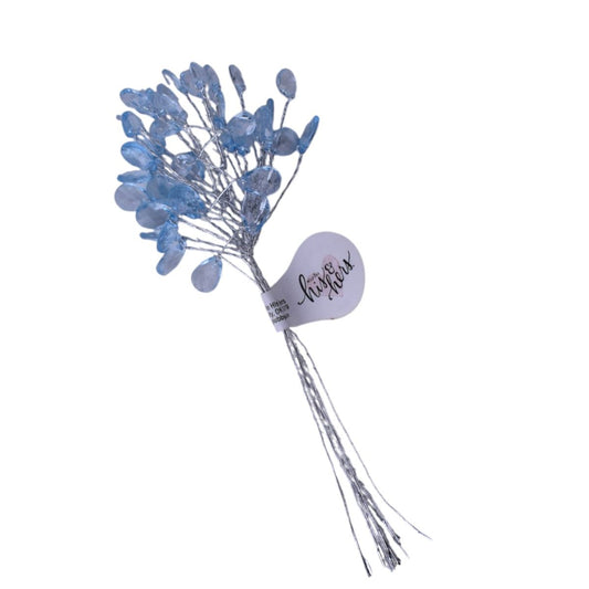 Blue Faceted Bead Picks - Set of 8