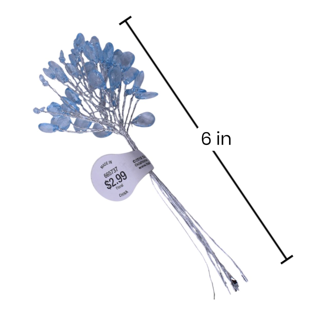 Blue Faceted Bead Picks - Set of 8