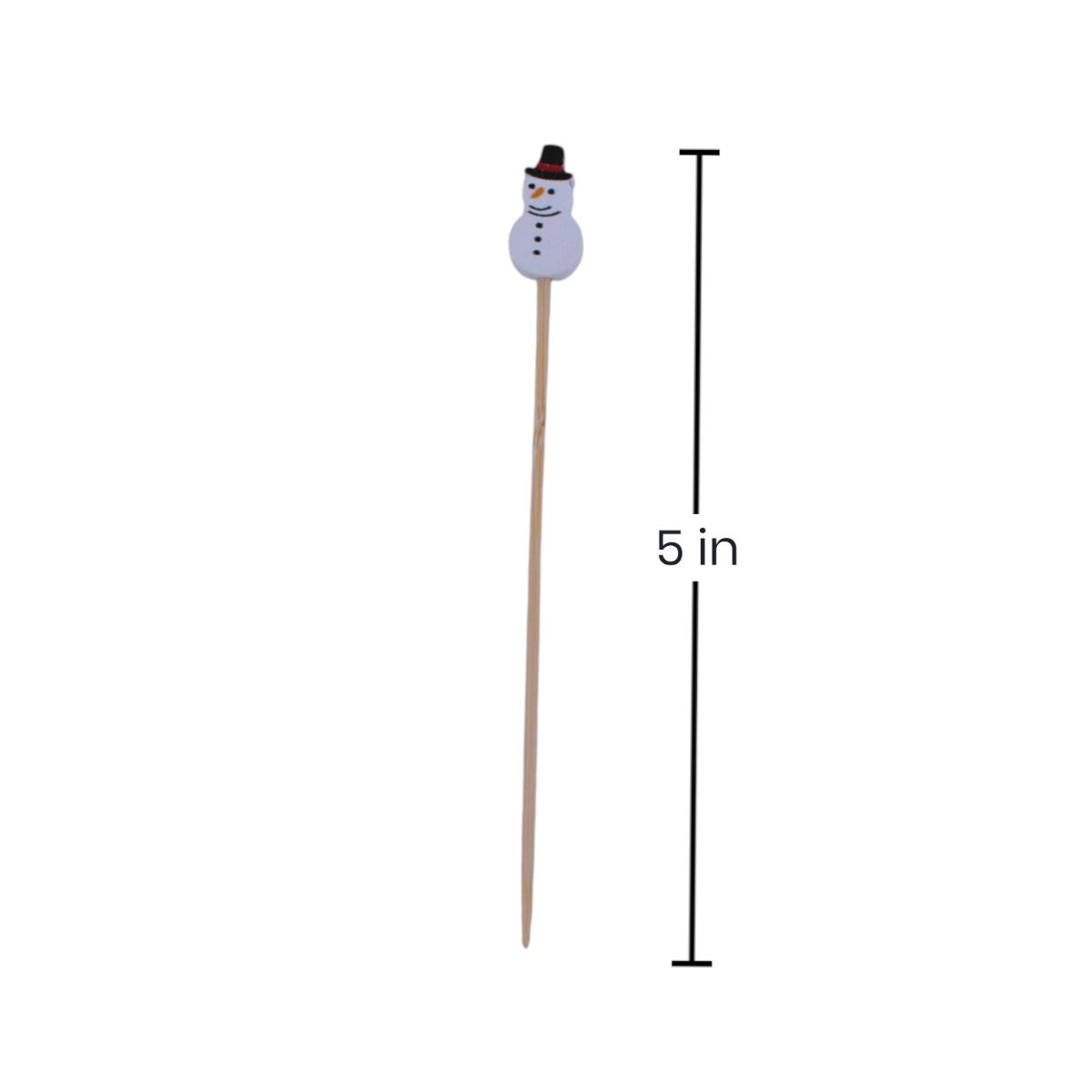Snowman Bamboo Skewers, 100 Count