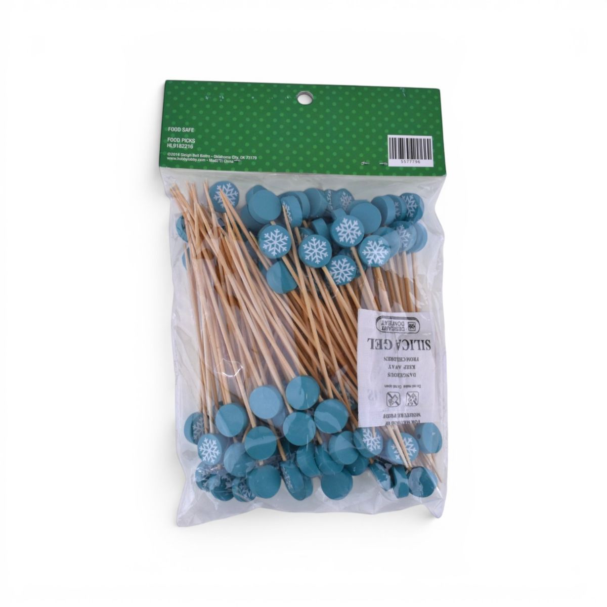 Snowflake Bamboo Skewers, 100 Count