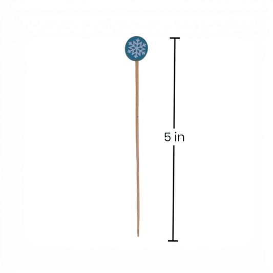 Snowflake Bamboo Skewers, 100 Count