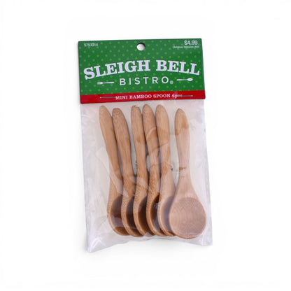 Mini Bamboo Wooden Spoons, Set of 6