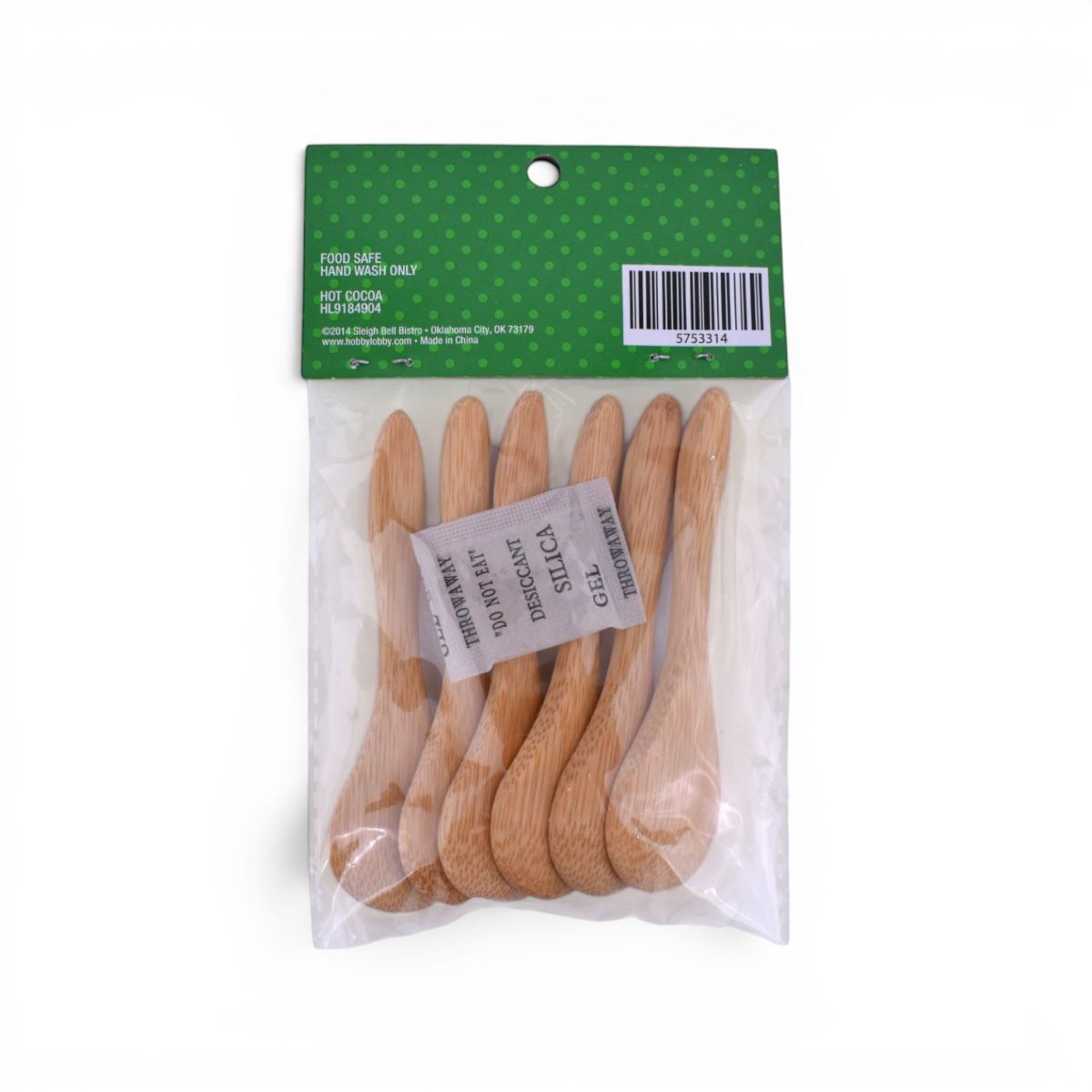 Mini Bamboo Wooden Spoons, Set of 6