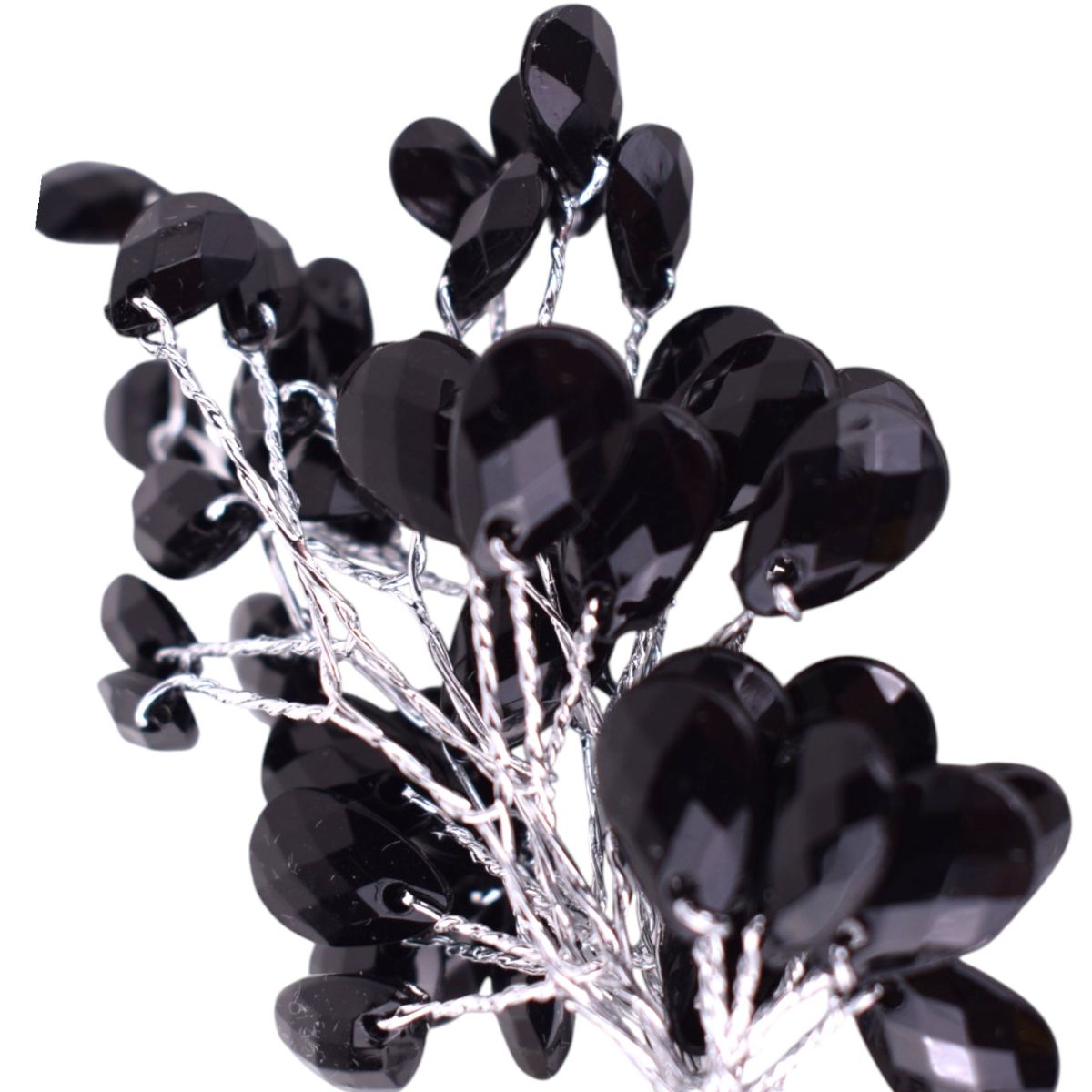 Black Faceted Bead Picks - Set of 8