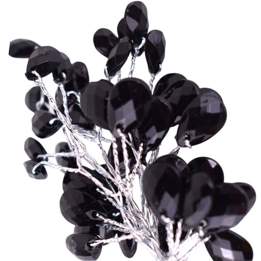 Black Faceted Bead Picks - Set of 8