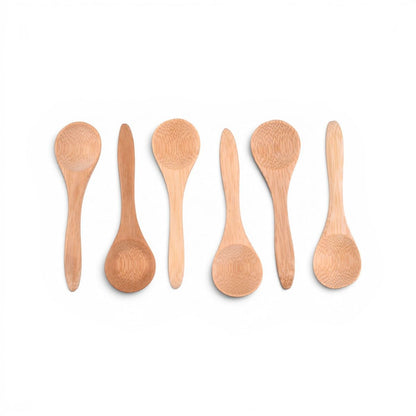 Mini Bamboo Wooden Spoons, Set of 6