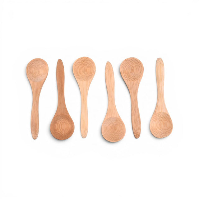 Mini Bamboo Wooden Spoons, Set of 6