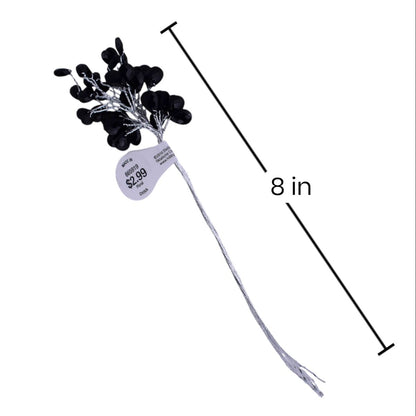 Black Faceted Bead Picks - Set of 8