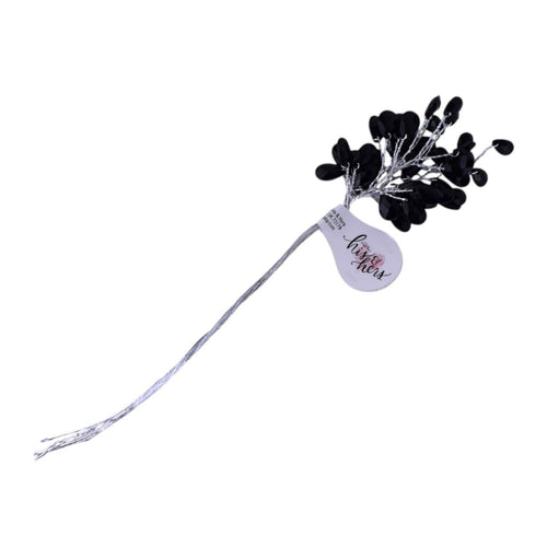 Black Faceted Bead Picks - Set of 8